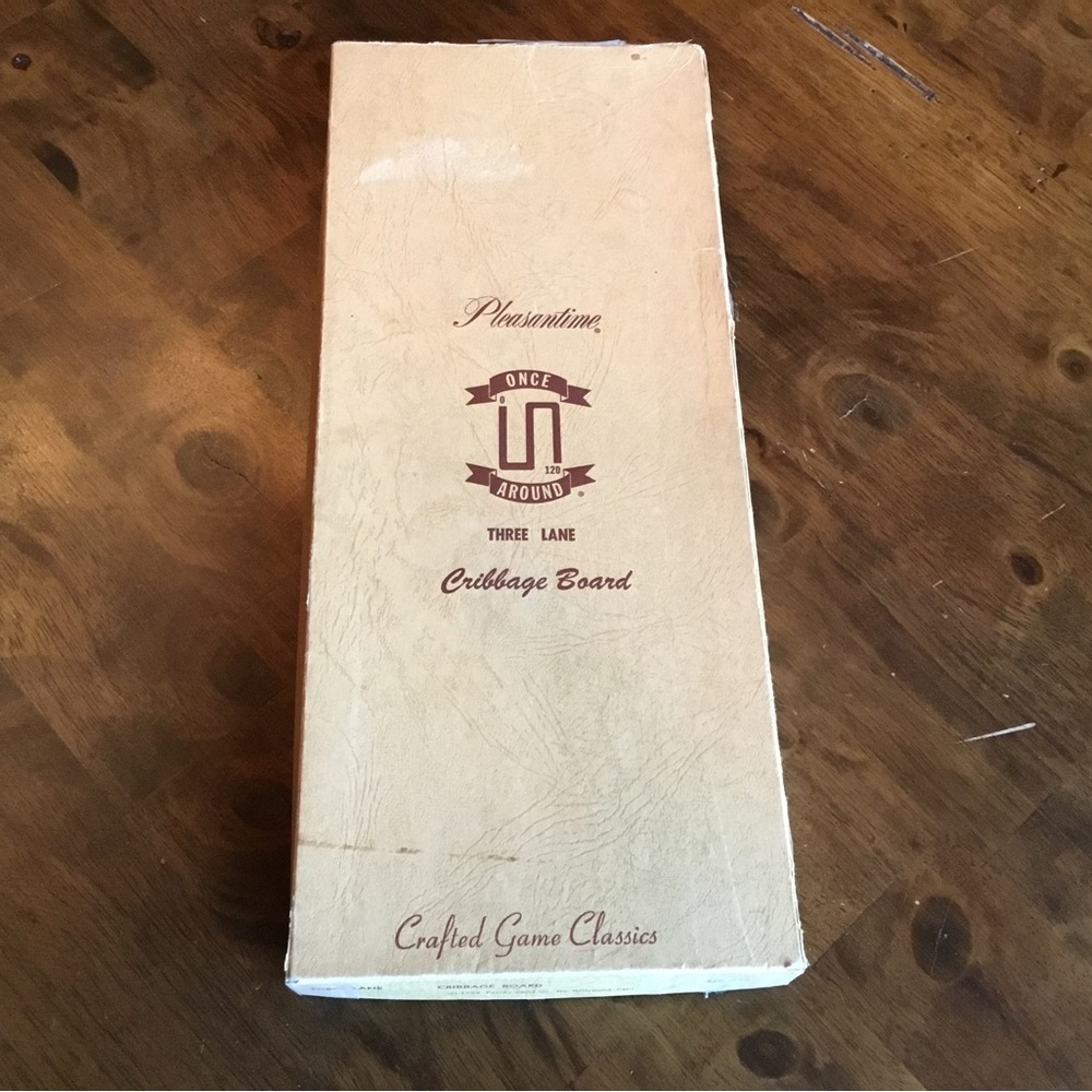 Vintage Cribbage Board with original box
